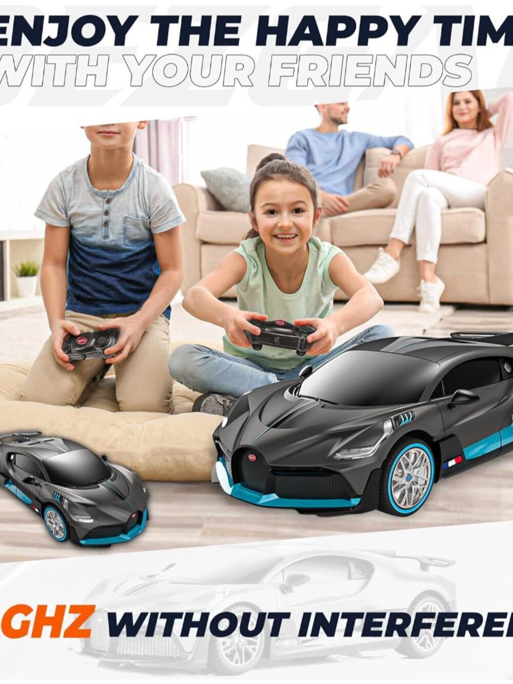 Bugatti Remote Control Car for Boys- 1:24 Officially Licensed Bugatti RC Cars, E - Picture 3 of 6